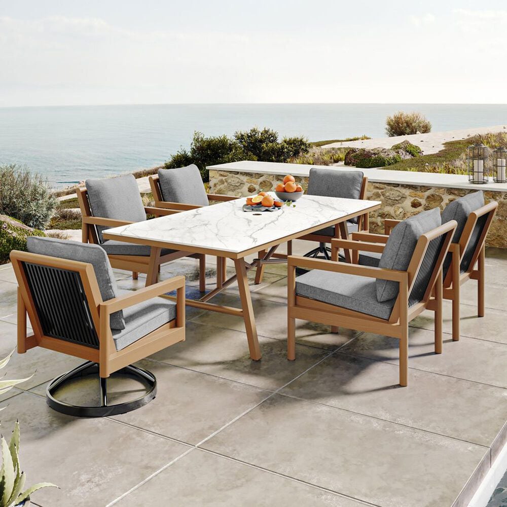 Clear Creek Collection 7-Piece Dining Set in Charcoal, , large