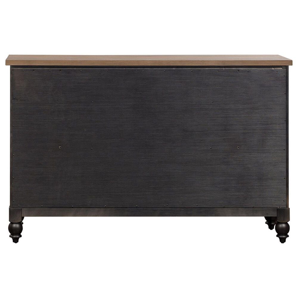 Belle Furnishings 9-Drawer Dresser and Mirror in Black and Dusty Taupe, , large