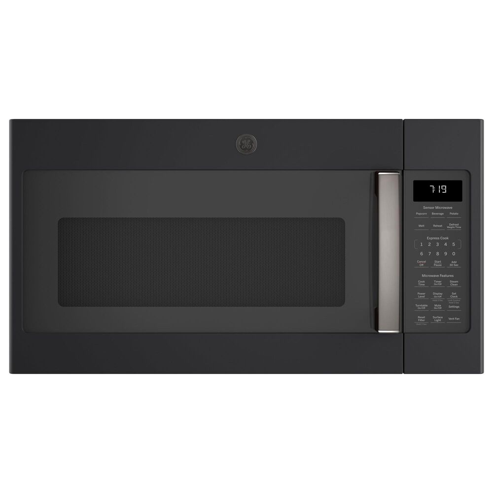 GE Appliances 2-Piece Kitchen Packages with 30&quot; Slide-In Electric Range and 1.9 Cu. Ft. Over-the-Range Microwave Oven in Fingerprint Resistant Black Slate, , large