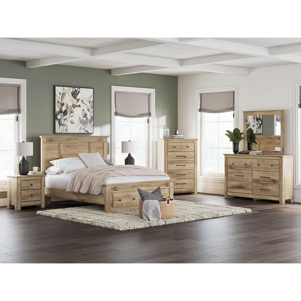 Ashley Makidern 2-Piece Queen Storage Bedroom Set with Two Drawers in Natural Brown, , large