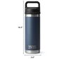 YETI Rambler 18 Oz Water Bottle with Chug Cap in Royal Blue, , large