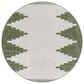 Surya Eagean EAG-2435 Grass Green, Ivory, Dark Green and Seafoam 5"3" Round Indoor/Outdoor Area Rug, , large