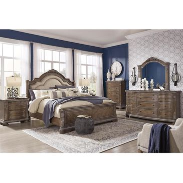 Signature Design by Ashley Charmond 5 Piece King Bed Set in Linen/Brown, , large