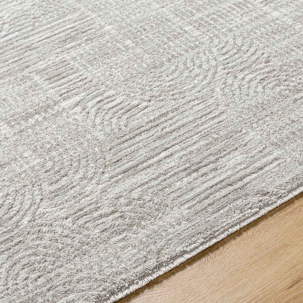 Surya Masterpiece MPC-2311 Medium Gray, Light Gray and Cream 2&#39;7&quot; x 3&#39;11&quot; Area Rug, , large