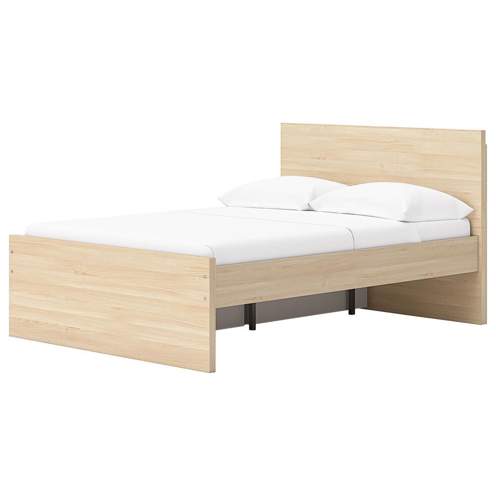 Ashley Onita Full Panel Platform Bed with 1 Side Storage in Natural, , large