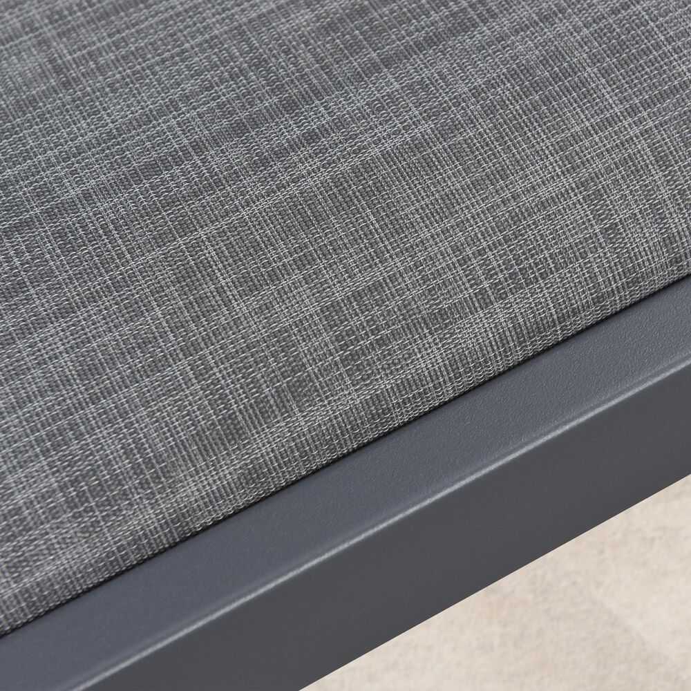 HOMLUX Outdoor Counter Stool with Open-Frame Backrest in Dark Grey (Set of 2), , large