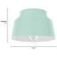 Hunter Cranbrook 1-Light Flush Mount in Mint, , large