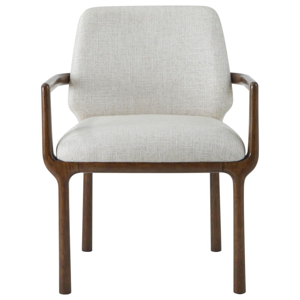 Theodore Alexander Kesden Arm Chair with Halo Upholstered in Pyramid Brown, , large