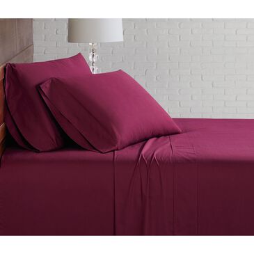 Pem America Brooklyn Loom Classic 4-Piece Queen Sheet Set in Burgundy, , large