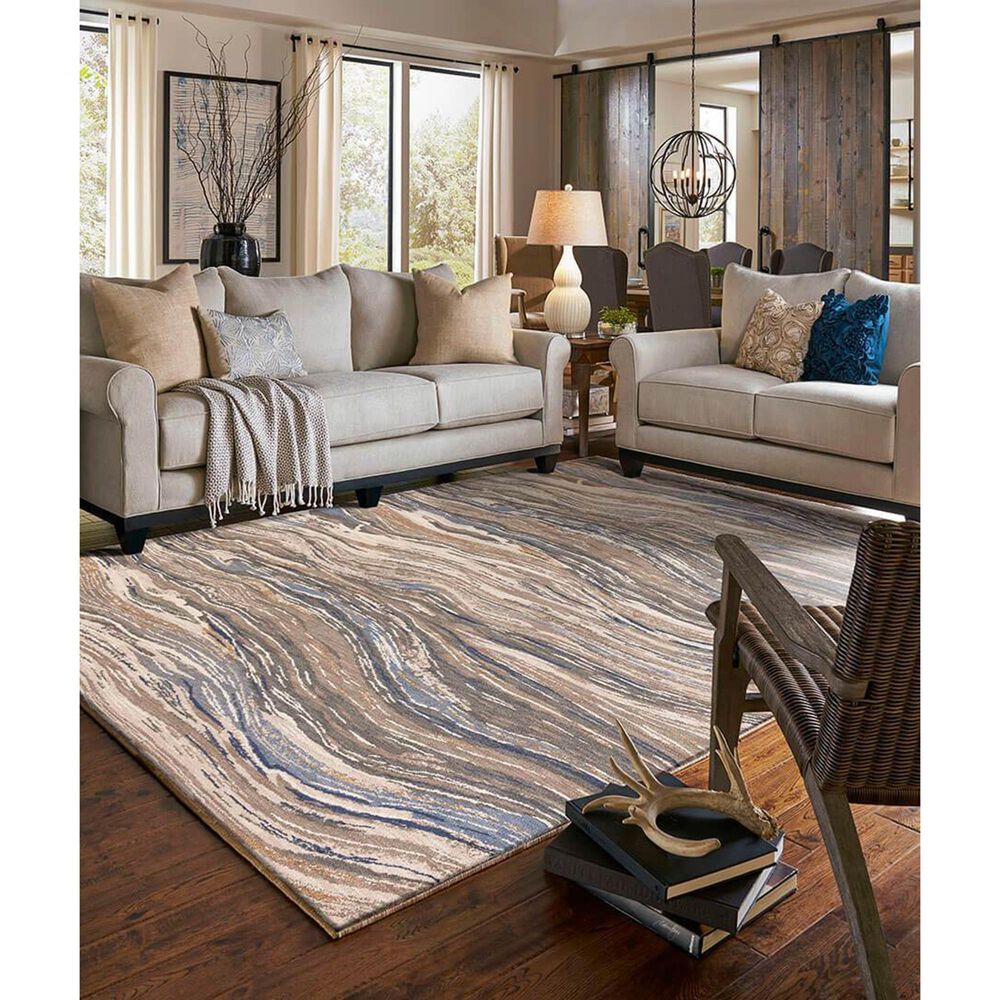 Karastan Enigma Continuum 90968-90116 9&#39;6&quot; x 12&#39;11&quot; Smokey Grey Area Rug, , large
