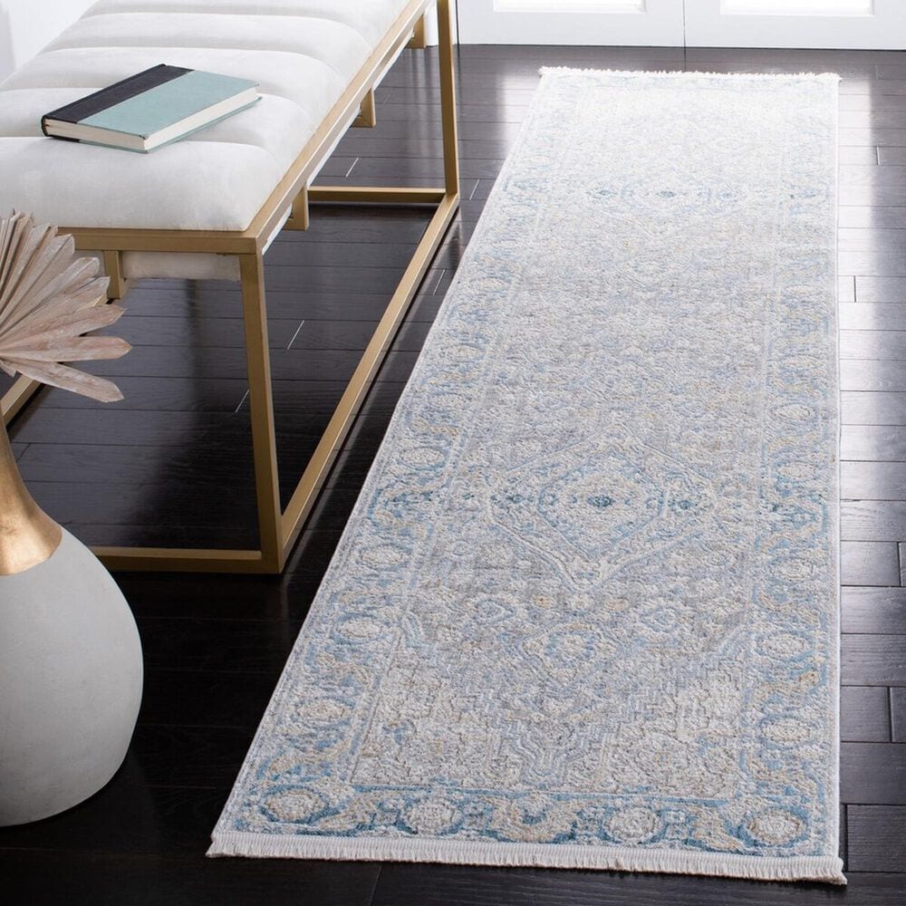 Safavieh Dream DRM411H 2&#39; x 8&#39; Grey and Blue Runner, , large