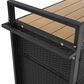 HOMLUX 53" Wicker Outdoor Kitchen Island in Black Brown, , large