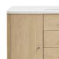 James Martin Vanities Gracyn 48" Single Bathroom Vanity in Coastal Driftwood with 3 cm White Zeus Quartz Top and Rectangular Sink, , large