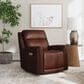 Flexsteel Alister Leather Power Gliding Recliner in Burnt Umber, , large