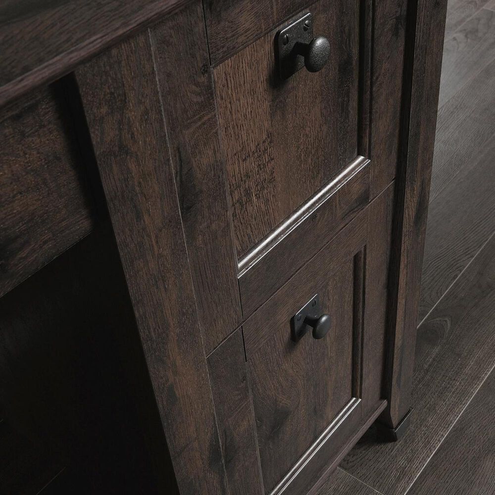 Sauder Carson Forge Computer Desk in Coffee Oak, , large