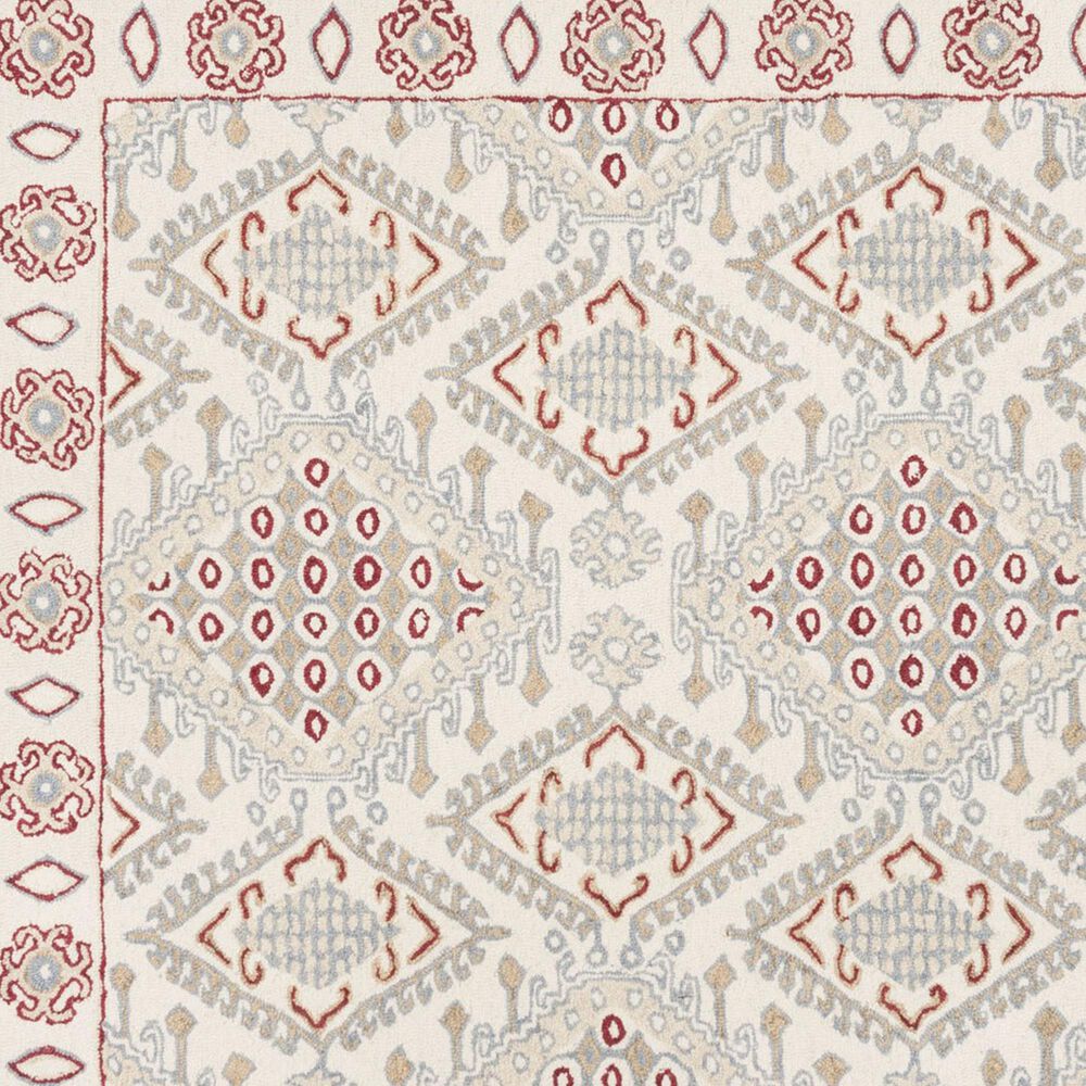 Safavieh Micro-Loop 5&#39; x 8&#39; Ivory and Red Area Rug, , large