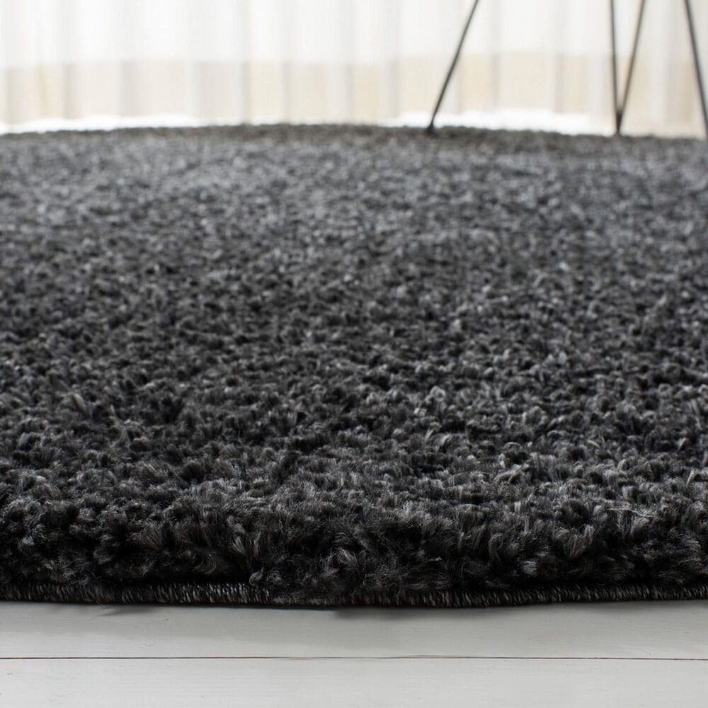 Safavieh August Shag AUG900H 5&#39;3&quot; Round Charcoal Area Rug, , large