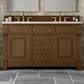 James Martin Vanities Brookfield 60" Double Bathroom Vanity in Honey Oak with 3 cm White Zeus Quartz Top and Rectangular Sinks, , large