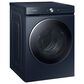 Samsung Bespoke 5.3 Cu. Ft. Front Load Washer and 7.6 Cu. Ft. Electric Dryer Laundry Pair in Brushed Navy, , large