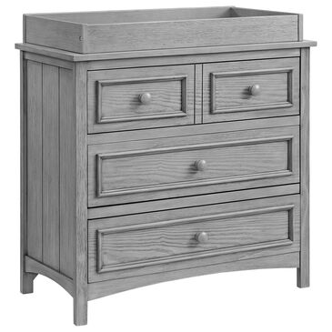 Oxford Baby Bennett 3-Drawer Dresser with Changing Topper in Rustic Gray, , large