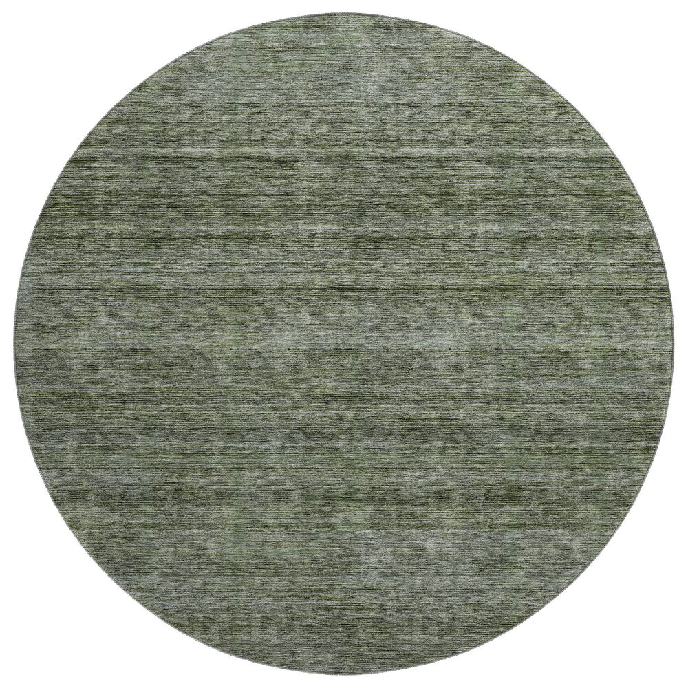 Dalyn Rug Company Soft Essentials Solid Basil 8" Round Indoor/Outdoor Area Rug, , large