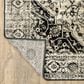 Oriental Weavers Georgia Medallion 429G0 Gray and Black 1"10" x 7"6" Runner, , large
