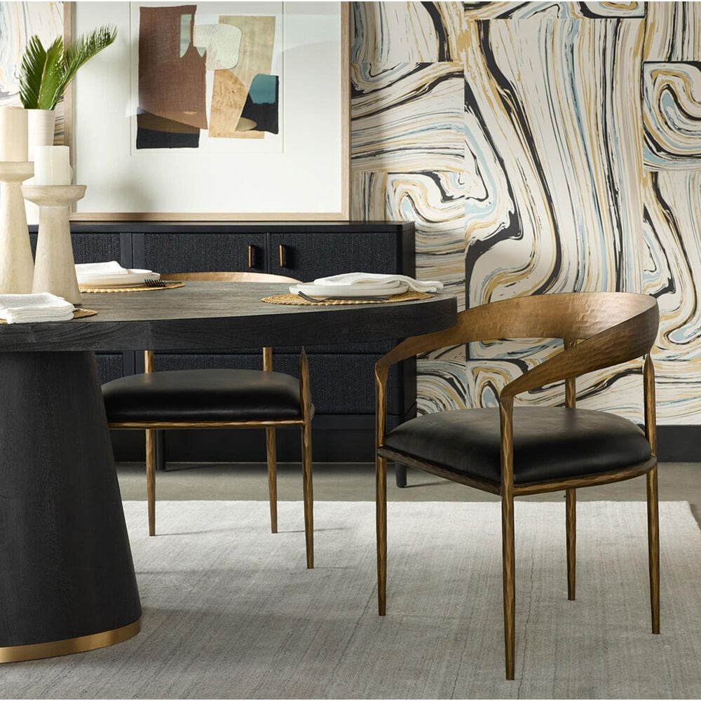 Club Collection By Sunpan Zanatta Arm Chair in Charcoal Black, , large
