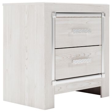 Signature Design by Ashley Altyra 2 Drawer Night Stand in White, , large