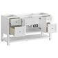 James Martin Vanities Breckenridge 60" Single Bathroom Vanity in Bright White with 3 cm Carrara White Marble Top and Rectangular Sink, , large