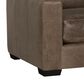 Bernhardt Dawkins Stationary Leather Loveseat in Brown, , large