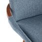 Lumisource Cosmo Swivel Counter Stool with Blue Noise Cushion in Walnut and Black, , large
