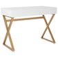 Valor Living Juliette Vanity Desk Only in Bright White and Gold, , large