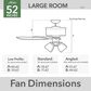 Hunter Crestfield 52" Remote Ceiling Fan with LED Lights in Matte Silver, , large