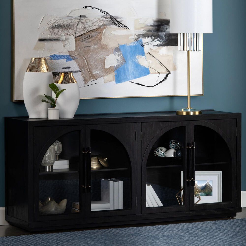 Crestview Collection Braxton 4-Door Sideboard in Black, , large