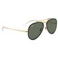Ray-Ban Blaze Aviator Sunglasses with Green Lenses in Polished Gold, , large