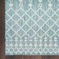 Nourison Positano Southwestern Aqua 6" x 9" Indoor/Outdoor Area Rug, , large