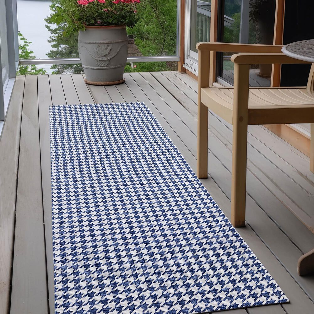 Dalyn Rug Company Hinton 2&#39;3&quot; x 7&#39;6&quot; Navy Indoor/Outdoor Runner, , large