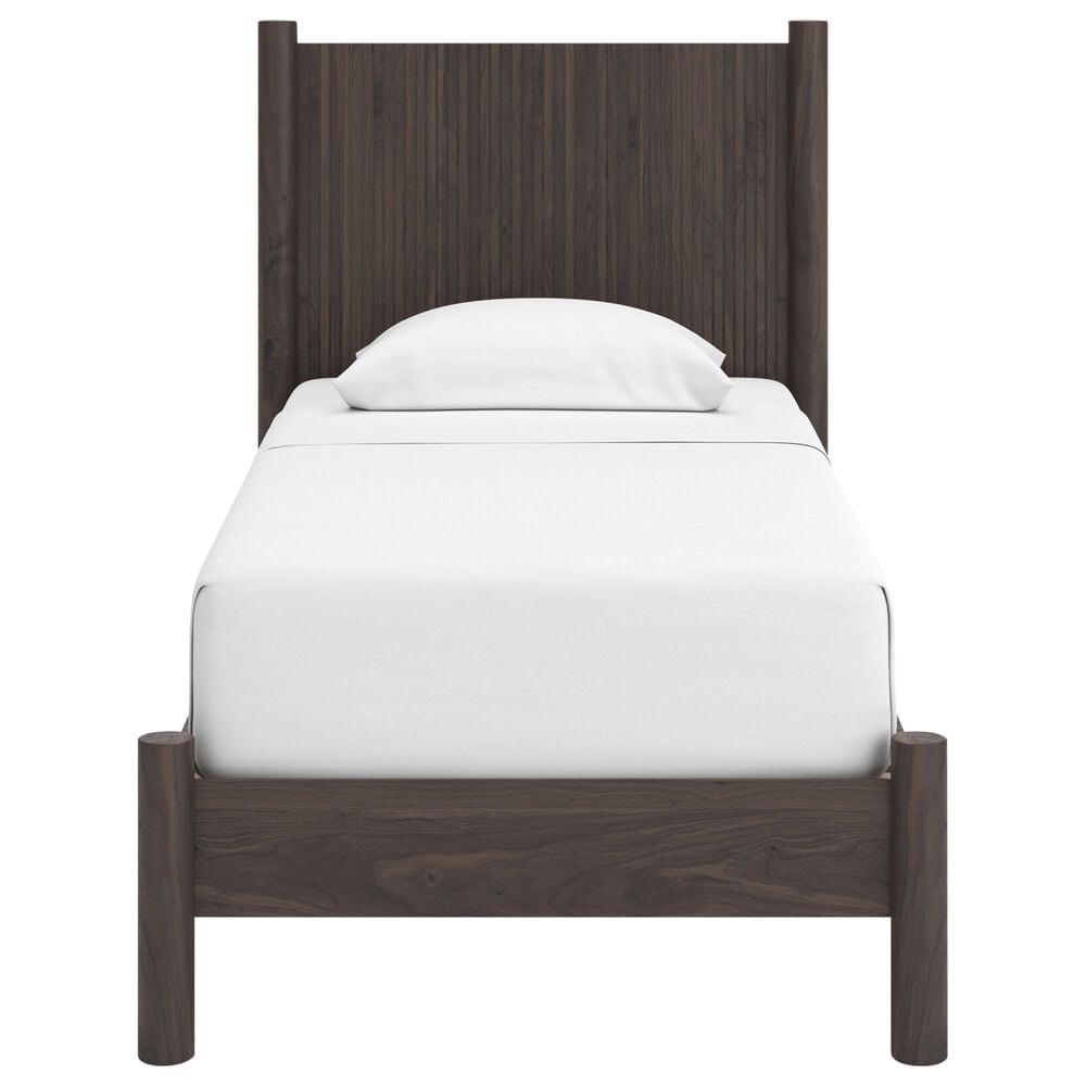 Ashley Pamytta 4-Piece Twin Panel Platform Bedroom Set in Rich Brown, , large