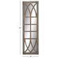 Maple and Jade 52" x 15" Geometric Window Pane Inspired Panel Wall Mirror in Galvanized Silver and Brown, , large