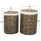 Maple and Jade Storage Basket with Liner and Matching Tops in Dark Brown (Set of 2), , large