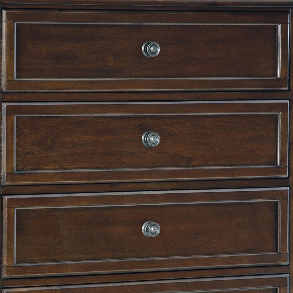 Ashley Trellington 5-Drawer Chest in Warm Brown Cherry, , large