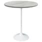 Leisuremod Verve 27" Round Bar Height Dining Table with Resin Top in White - Table Only, , large
