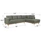Porter Designs Ablina 2-Piece Sectional with Right-Facing Chaise in Eucalyptus, , large
