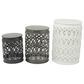 Maple and Jade Indoor/Outdoor 3-Piece Nesting Geometric Accent End Table Set in White, Gray and Dark Gray, , large