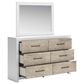 Ashley Charbitt 4-Piece Queen Panel Bedroom Set in Brown and Matte White, , large