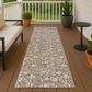 Dalyn Rug Company Soft Essentials Floral Mocha 2"3" x 7"6" Indoor/Outdoor Runner, , large