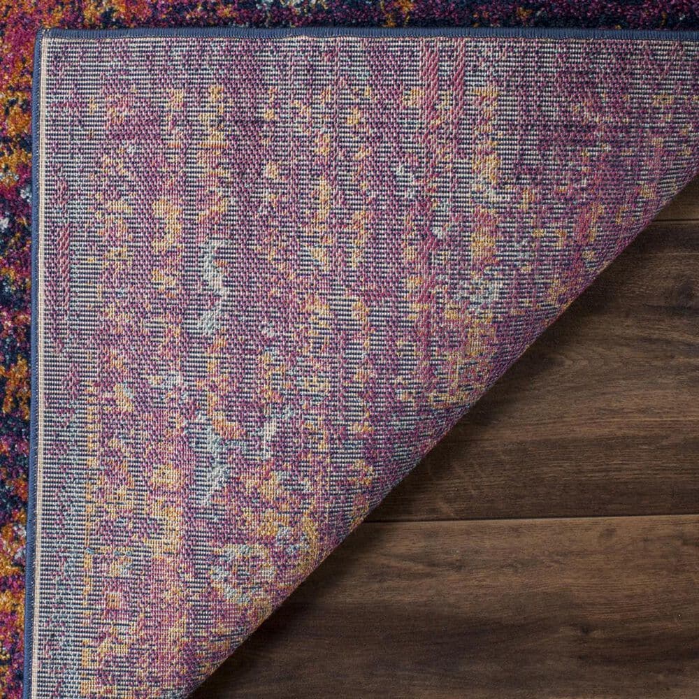 Safavieh Evoke EVK275F-3 3&#39; x 5&#39; Blue/Fuchsia Area Rug, , large