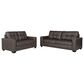 Ashley Barlin Mills Stationary Sofa and Loveseat Set in Umber, , large