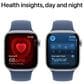 Apple Watch Series 10 GPS + Cellular 42mm Silver Aluminum Case with Denim Sport Band - S/M, , large