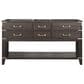 Lexora Home Norwalk 60" Double Bathroom Vanity in Brown Oak with White Carrara Marble Top and Rectangular Sinks, , large